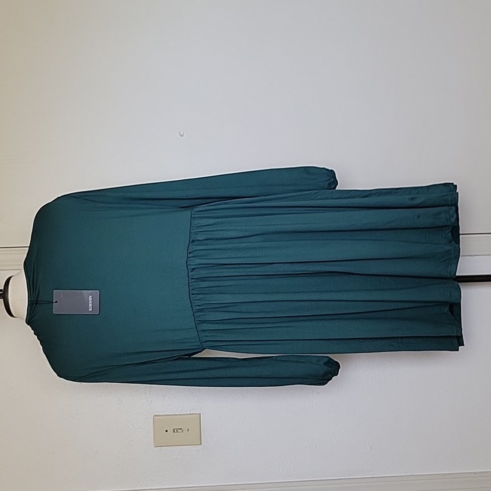 Amazon Teal Long Sleeve Dress - Picture 3 of 6